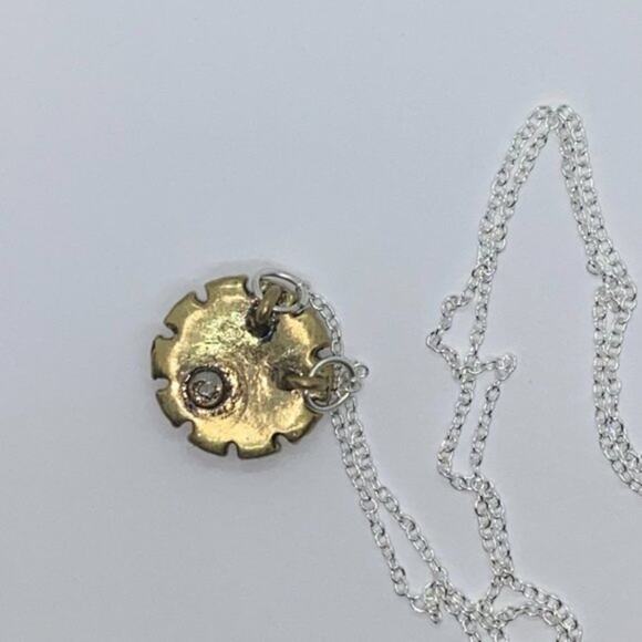 Silver-Tone Glitter Sparkle Rhinestone Necklace - Picture 7 of 7